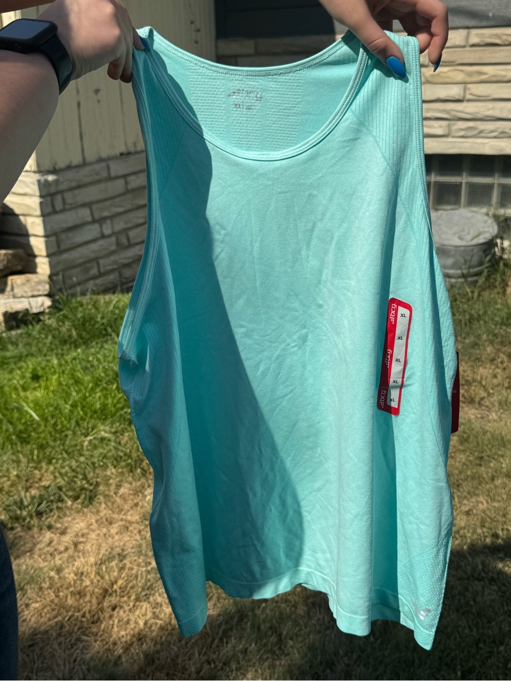 bcg Light Aqua Athletic Tank Top